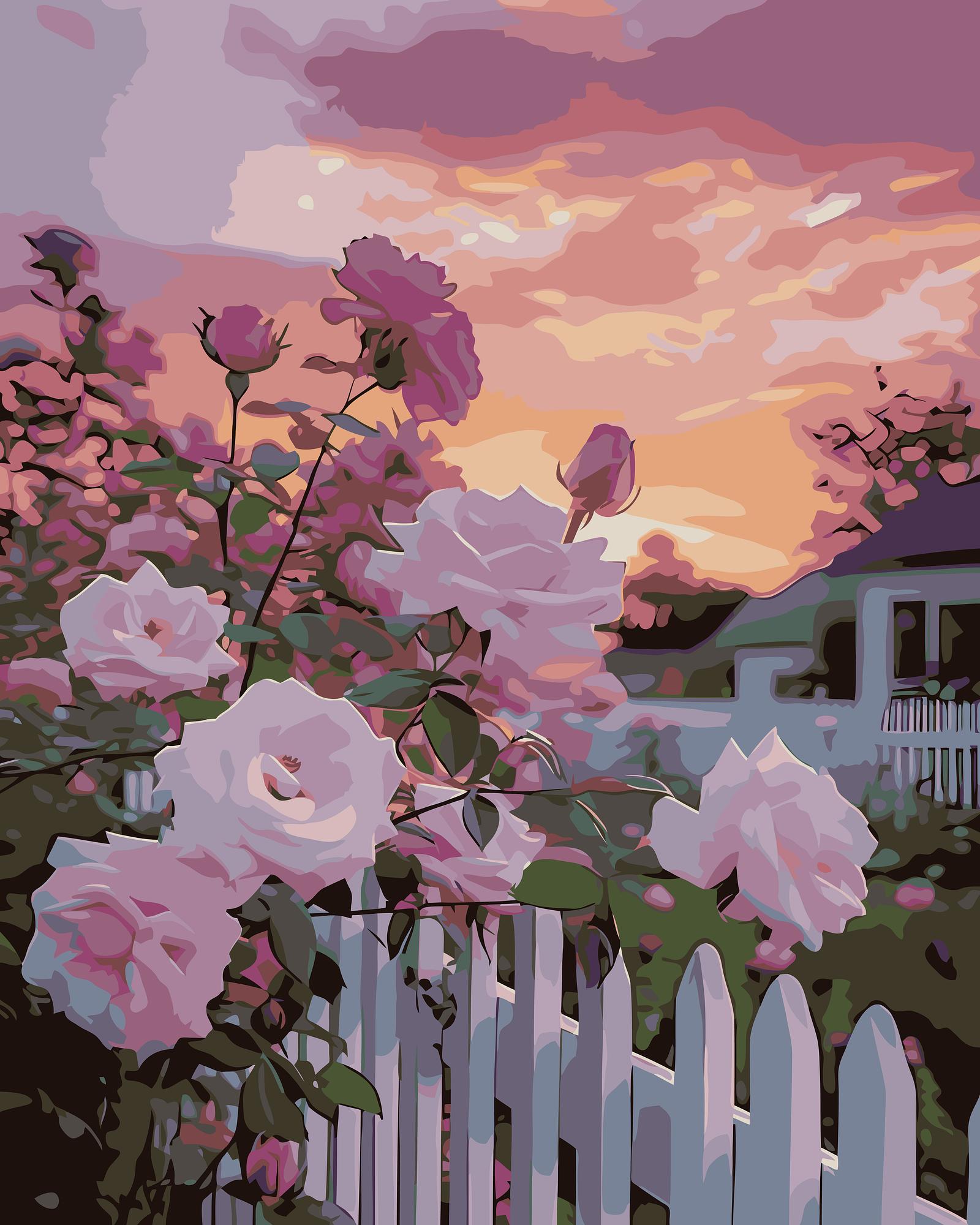 Rose Garden Sunset | Paint By Numbers Kit