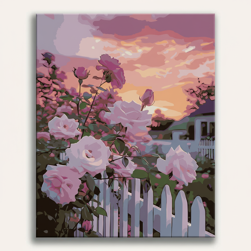 Rose Garden Sunset | Paint By Numbers Kit