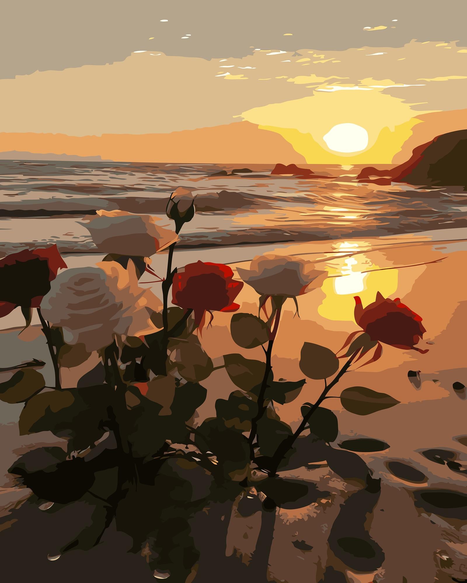 Seaside Roses | Paint By Numbers Kit