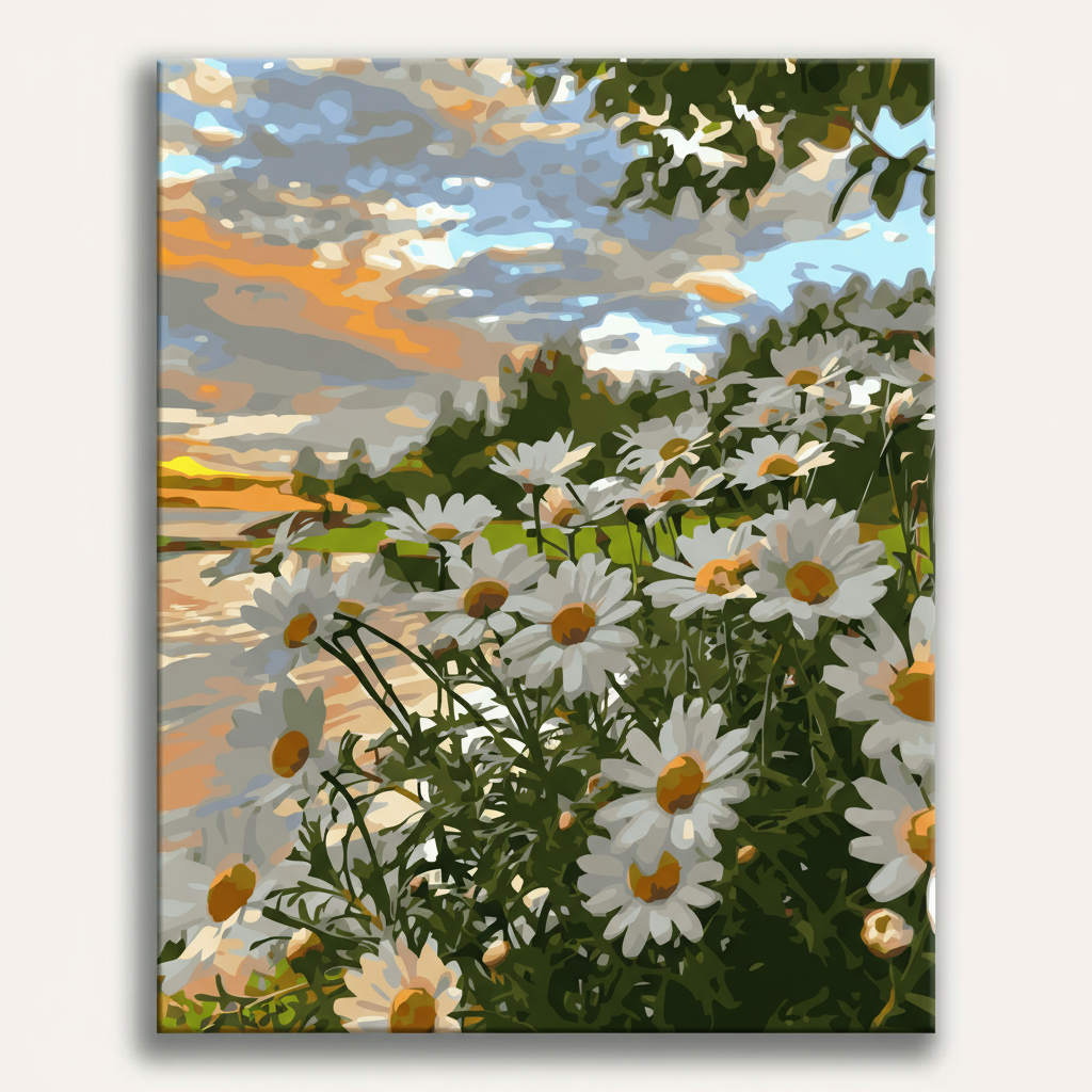 Daisy Field Sunset | Paint By Numbers Kit