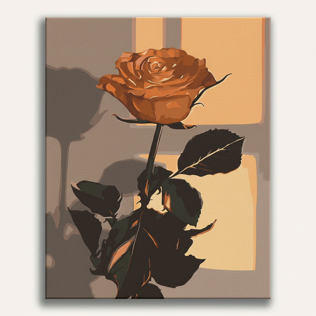 Orange Rose | Paint By Numbers Kit