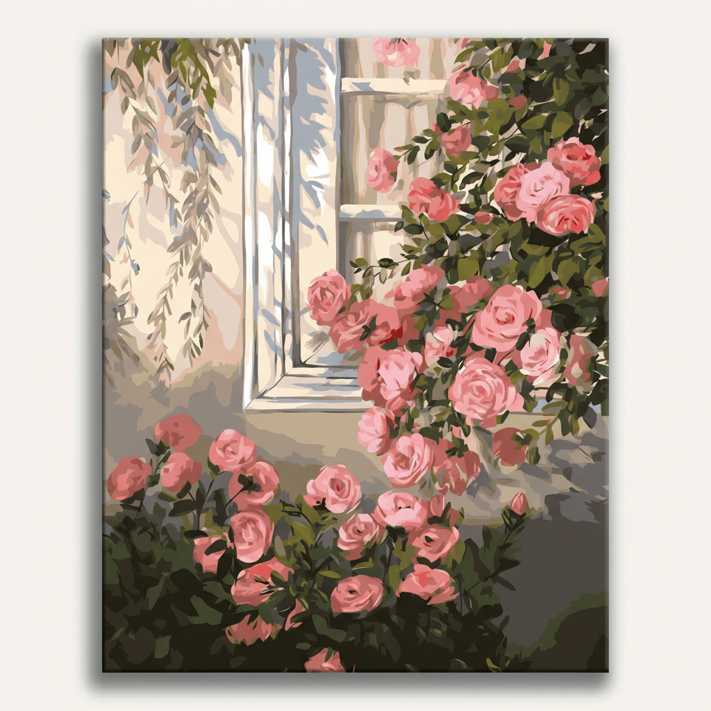 Rose Window Garden | Paint By Numbers Kit