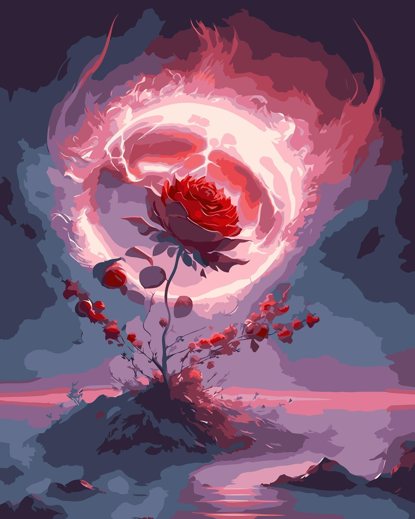 Rose Storm Tornado | Paint By Numbers Kit