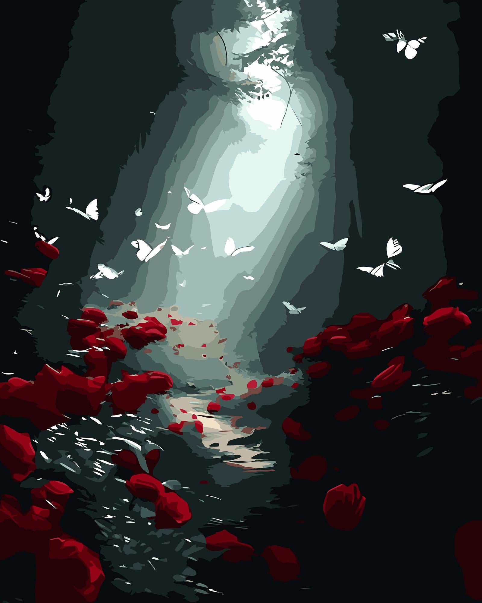 Forest Cave Butterflies | Paint By Numbers Kit