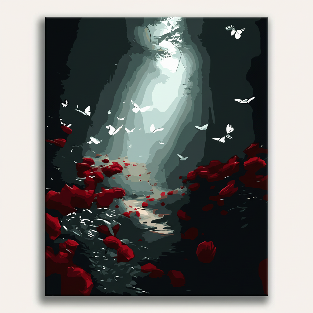 Forest Cave Butterflies | Paint By Numbers Kit