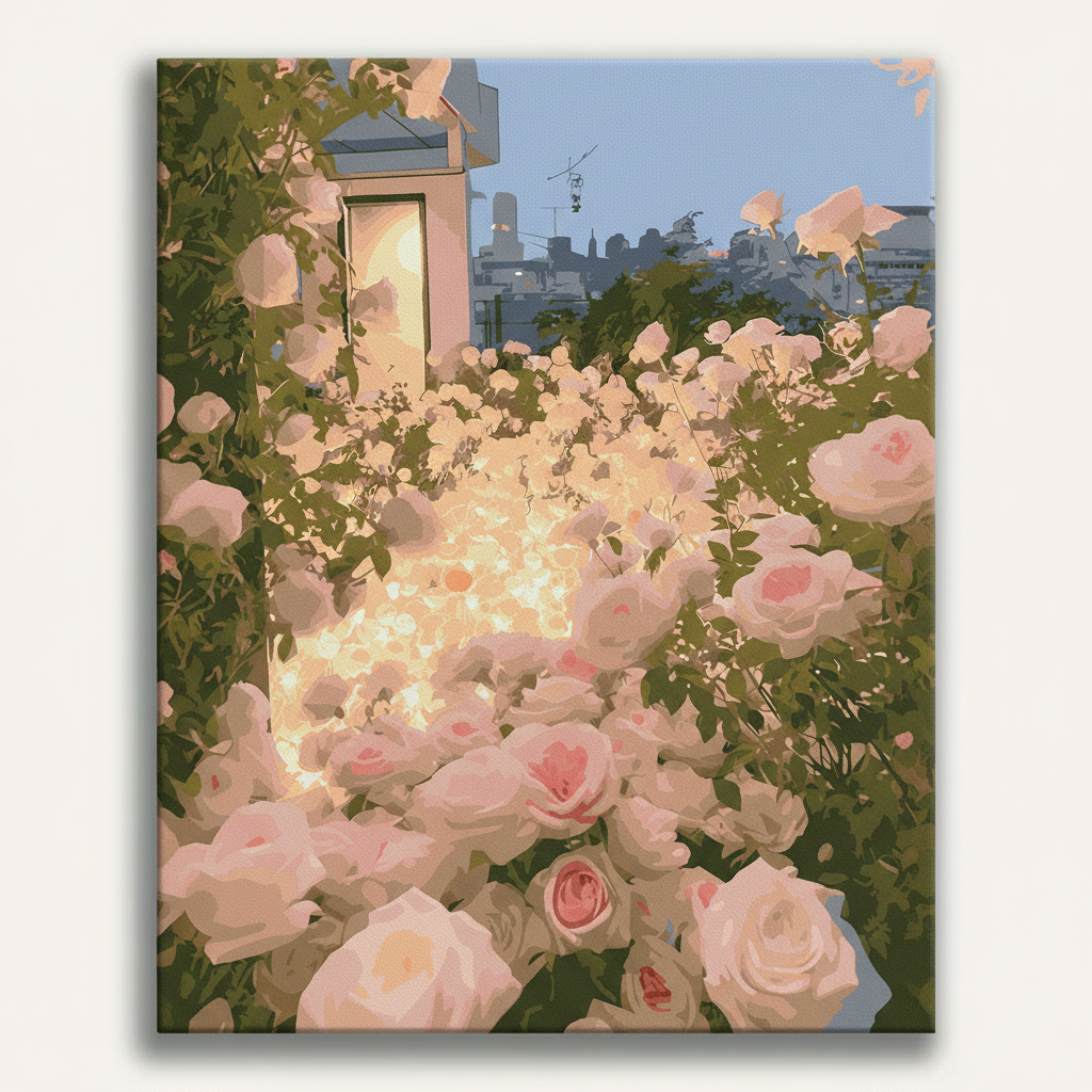 Rose Garden Glow | Paint By Numbers Kit