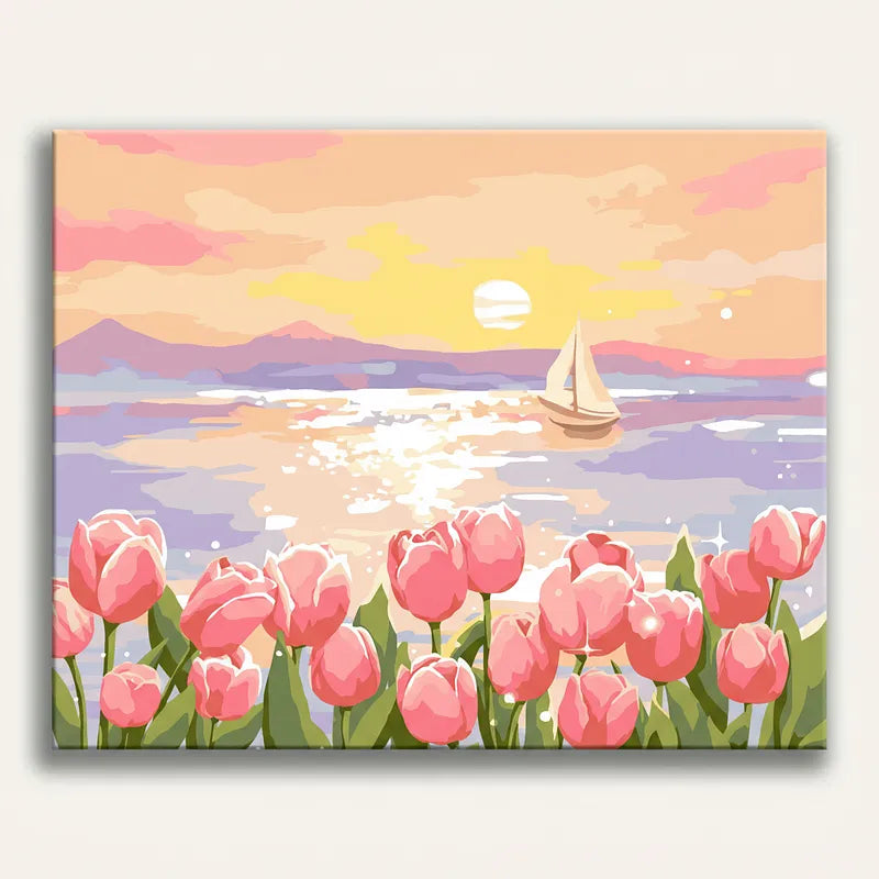 Sunset Tulip Paradise | Paint By Numbers Kit