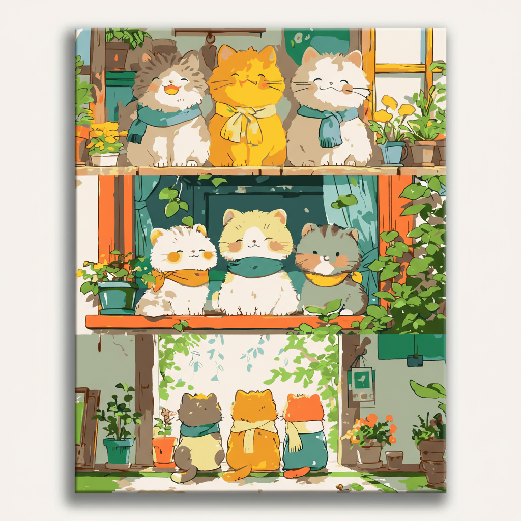 Cozy Cats Kit | Paint By Numbers Kit