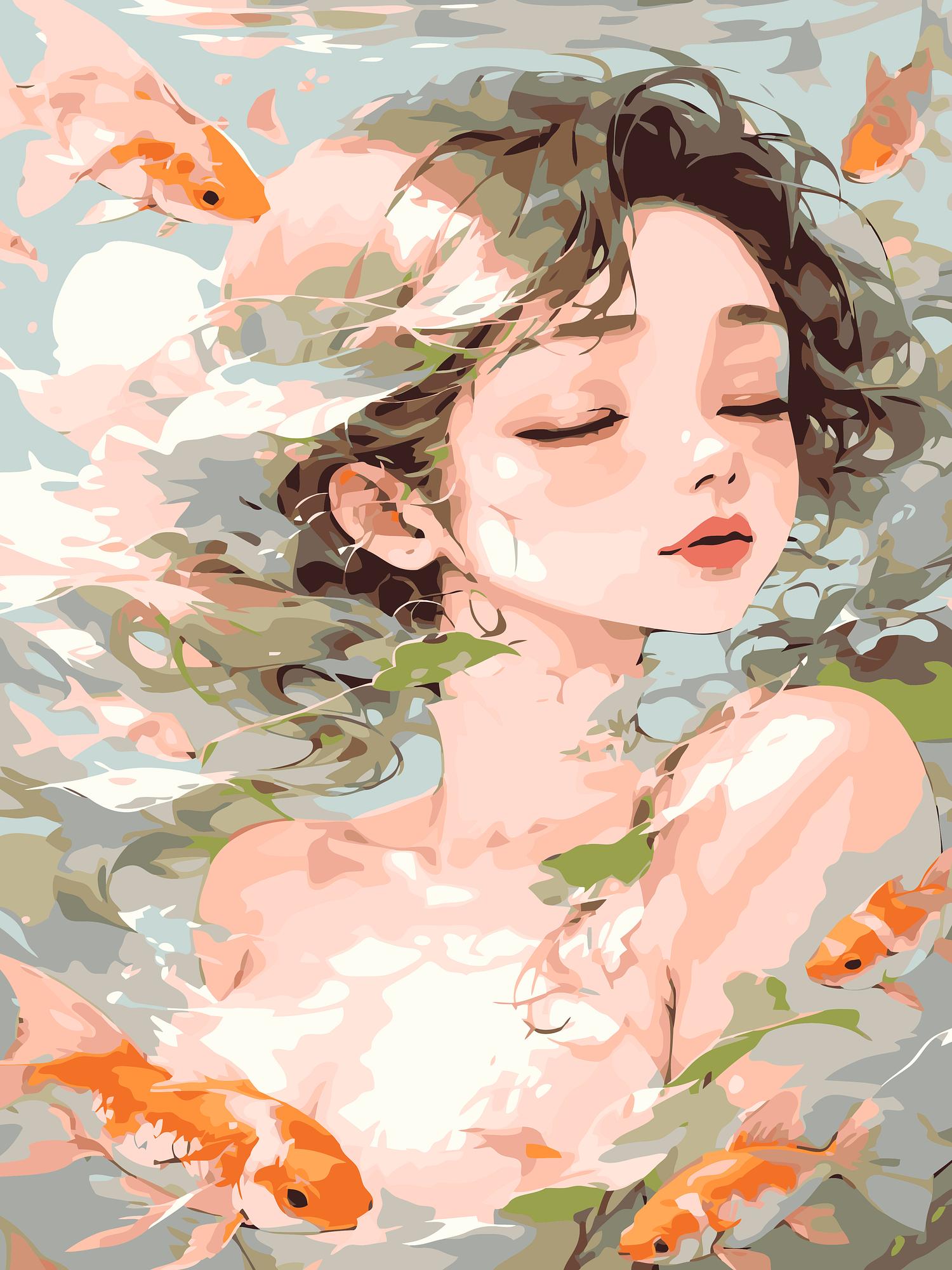 Koi Pond Serenity | Paint By Numbers Kit