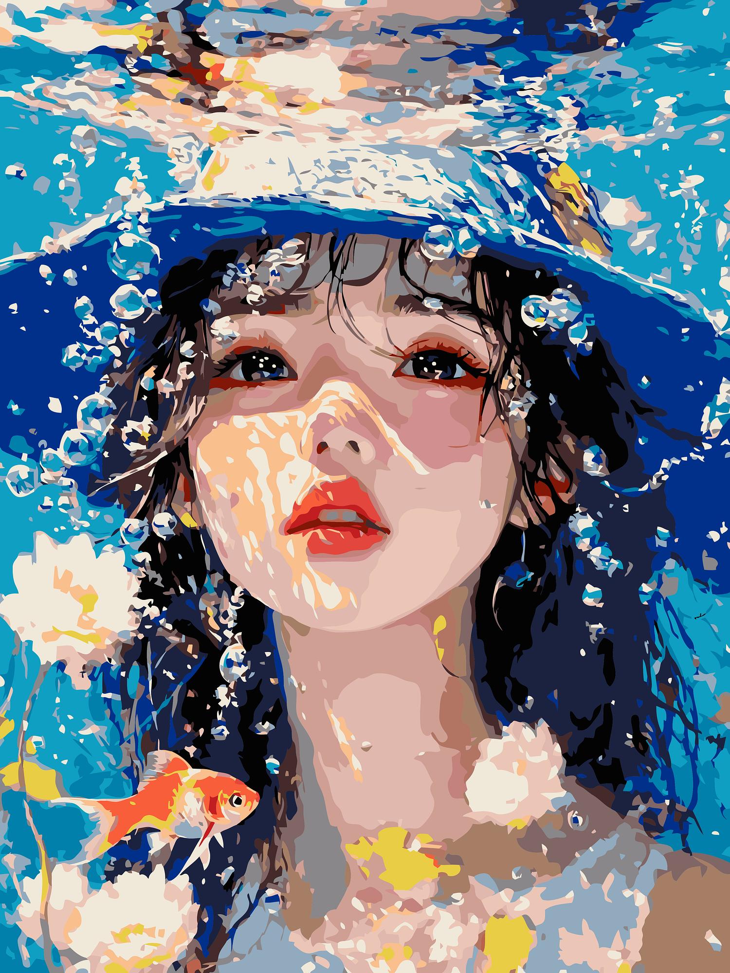 Underwater Dream Portrait | Paint By Numbers Kit