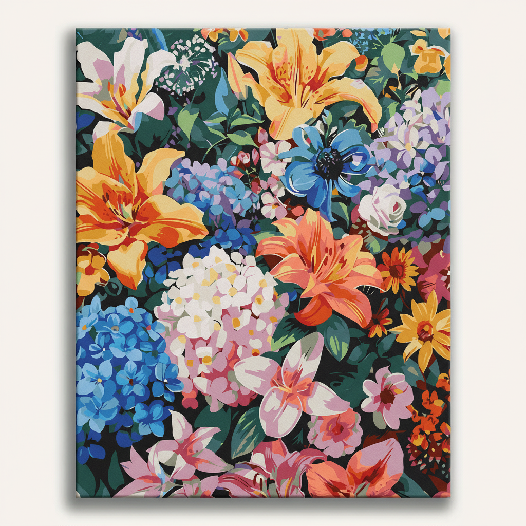 Vibrant Floral Garden | Paint By Numbers Kit