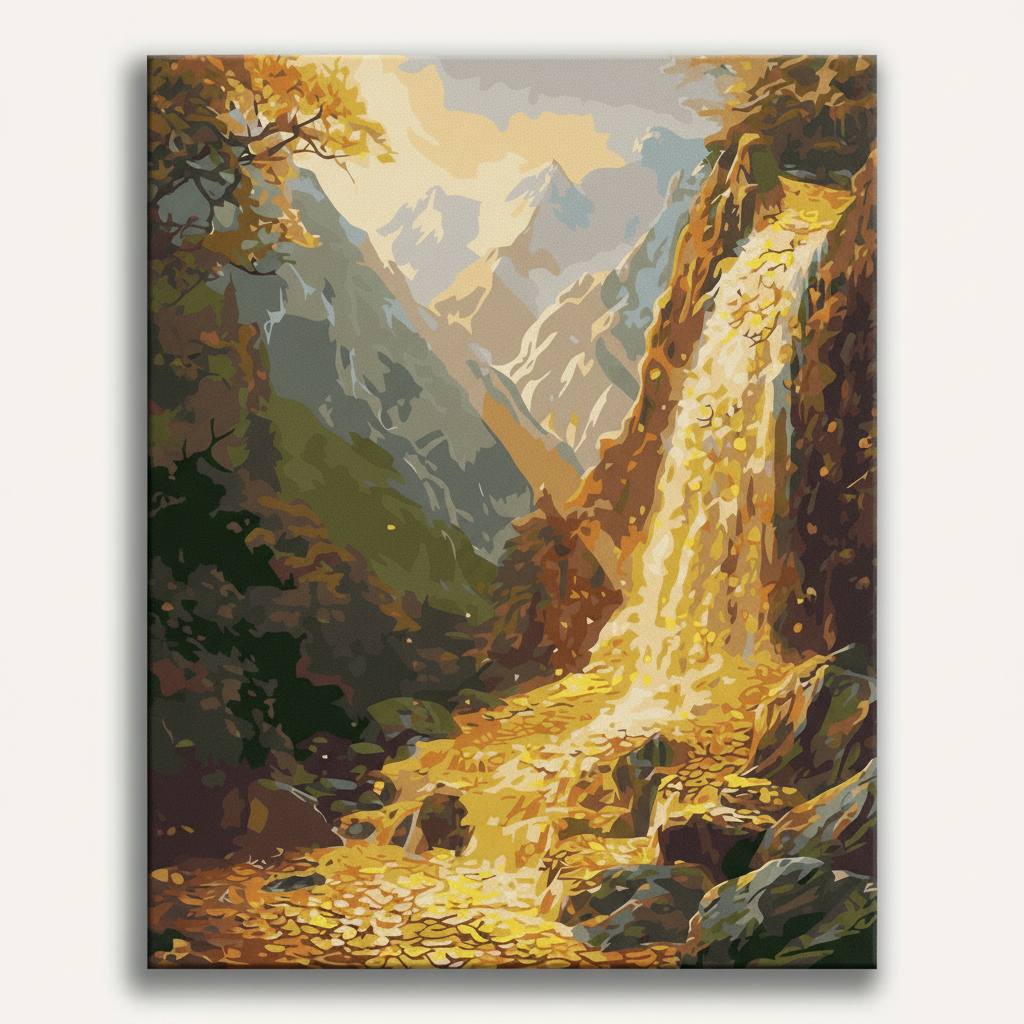 Mountain Waterfall Kit | Paint By Numbers Kit