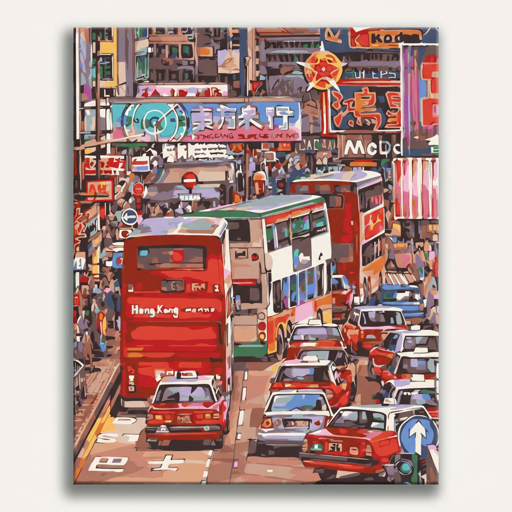 Hong Kong Street | Paint By Numbers Kit