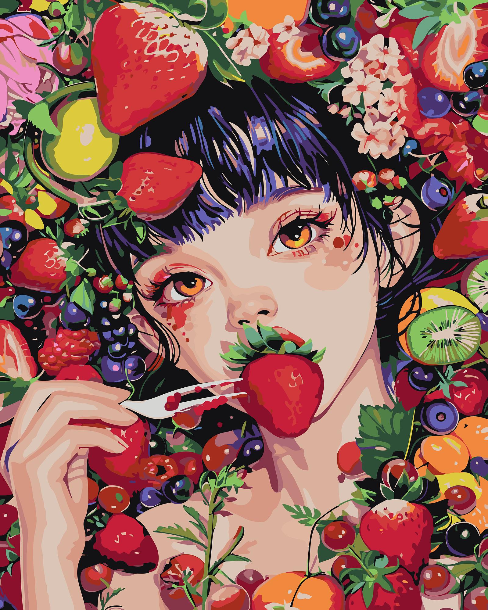 Fruit Portrait Painting | Paint By Numbers Kit