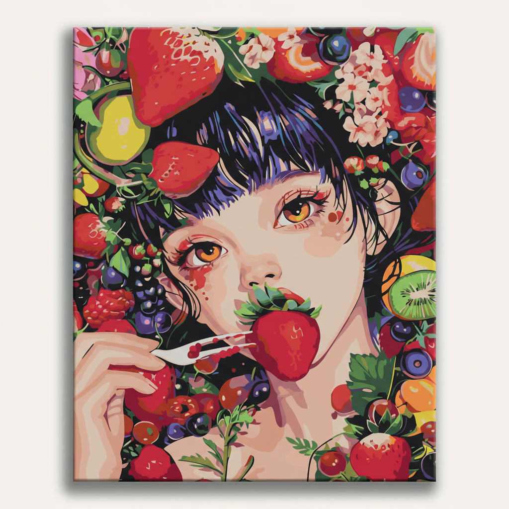 Fruit Portrait Painting | Paint By Numbers Kit