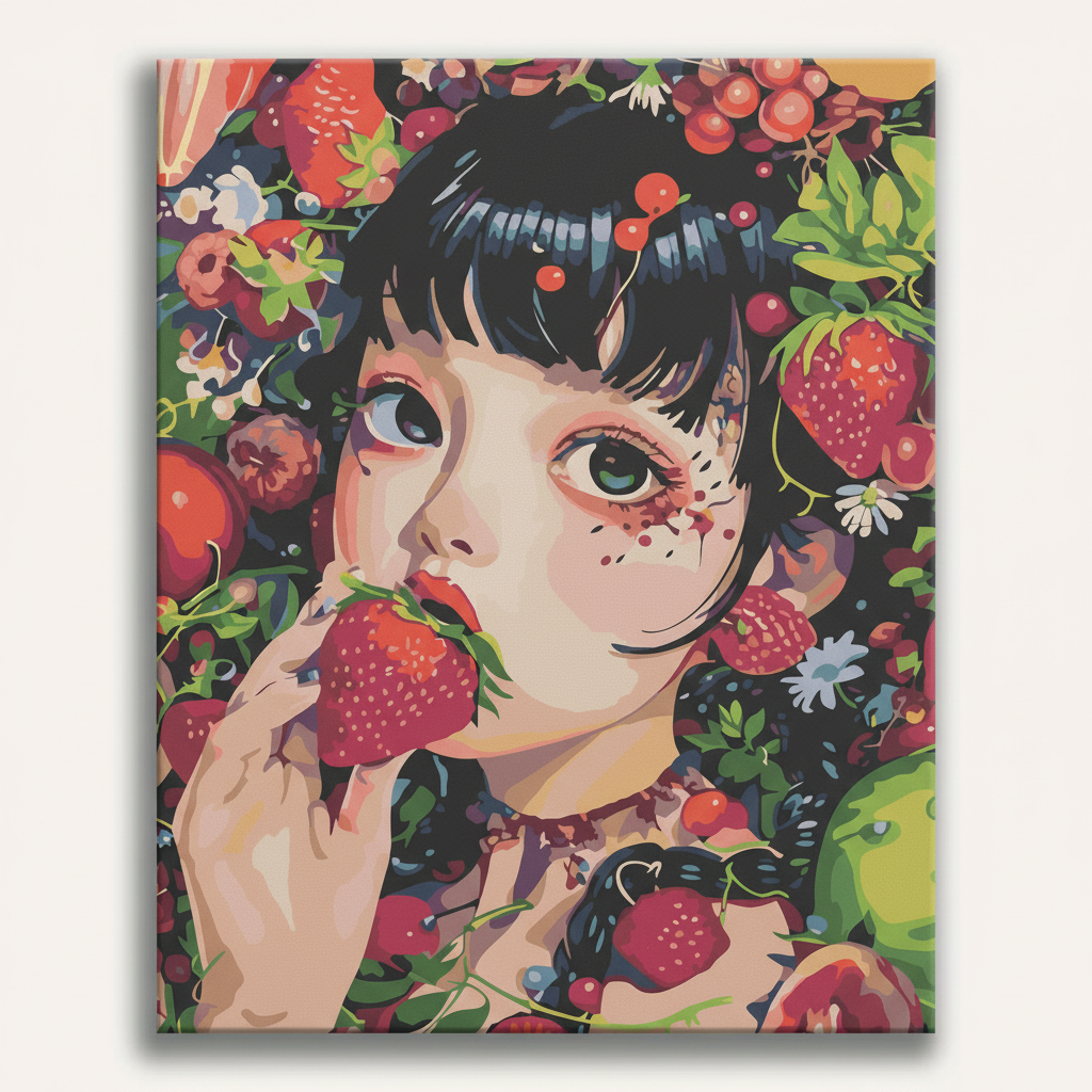 Fruit Girl Portrait | Paint By Numbers Kit