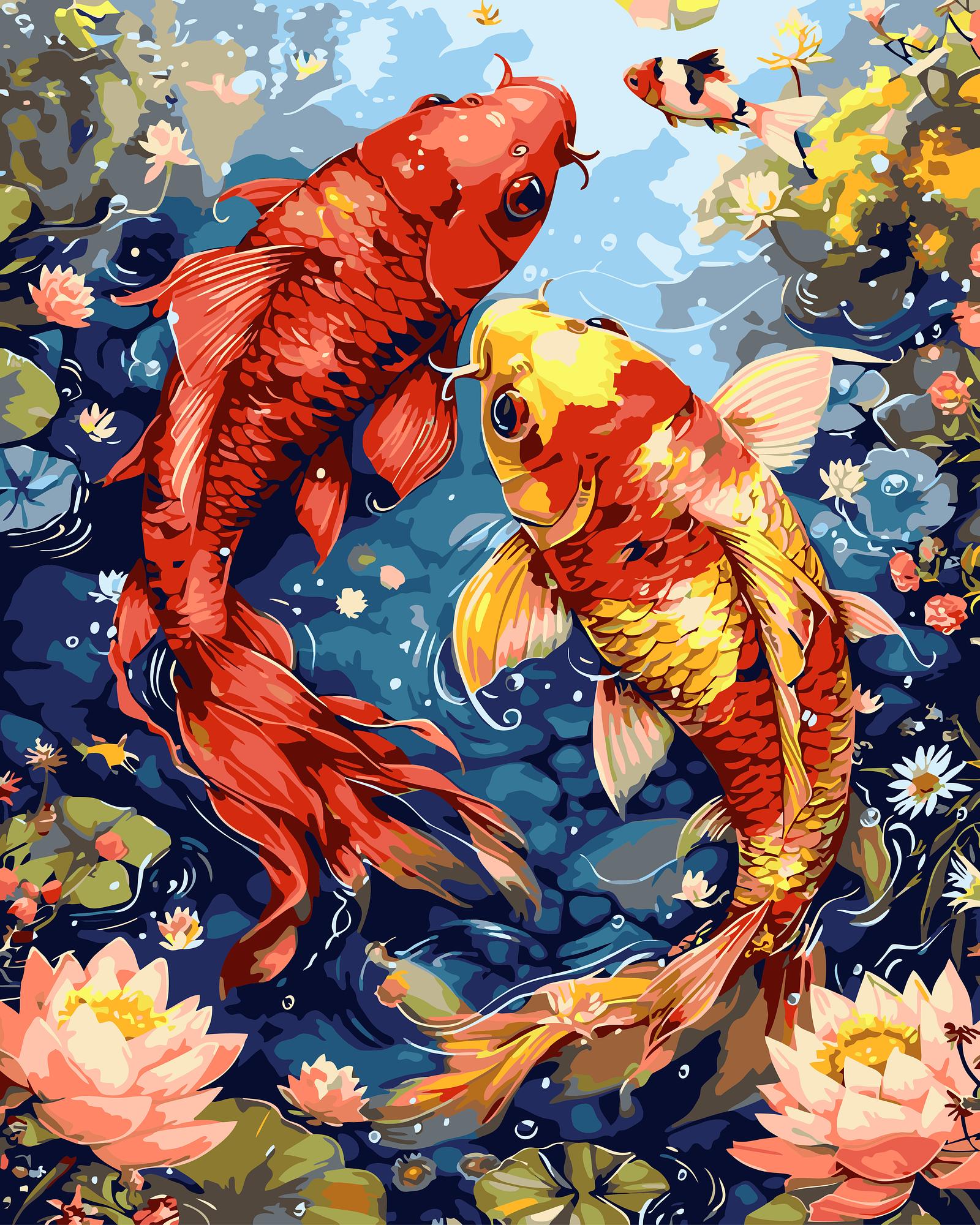 Koi Fish Paradise | Paint By Numbers Kit