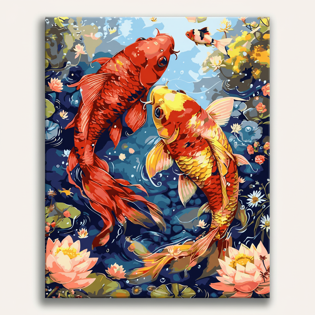 Koi Fish Paradise | Paint By Numbers Kit