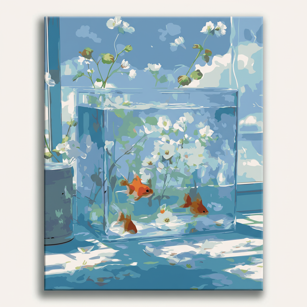Goldfish Garden Aquarium | Paint By Numbers Kit