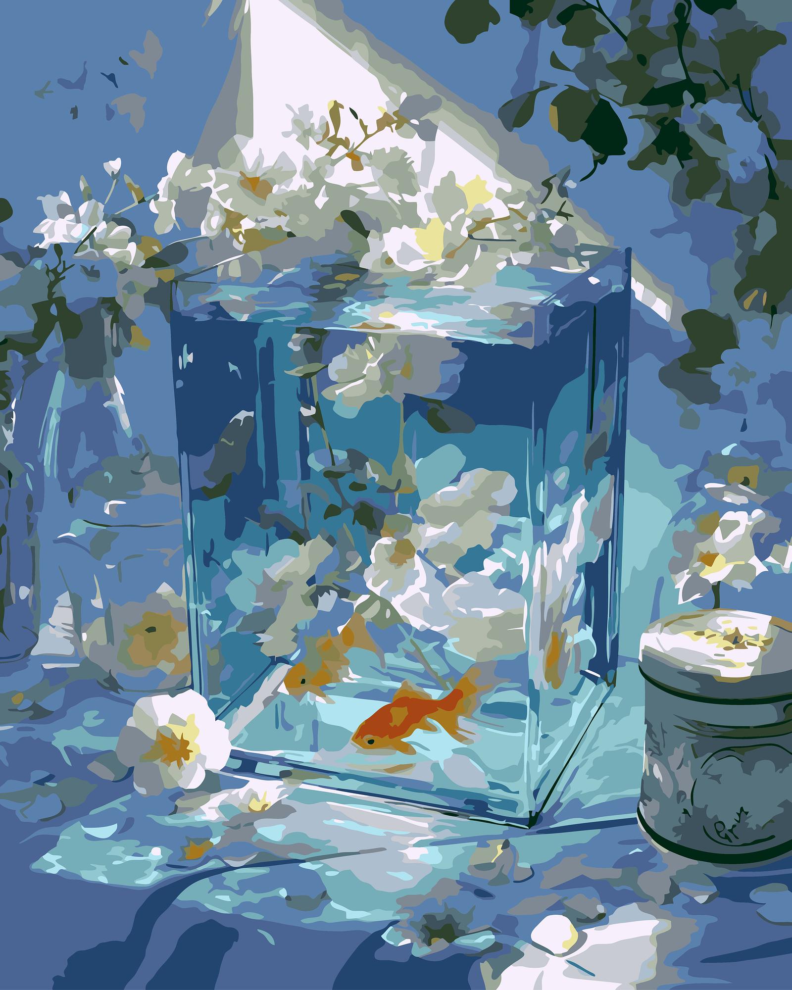 Goldfish Garden Aquarium | Paint By Numbers Kit