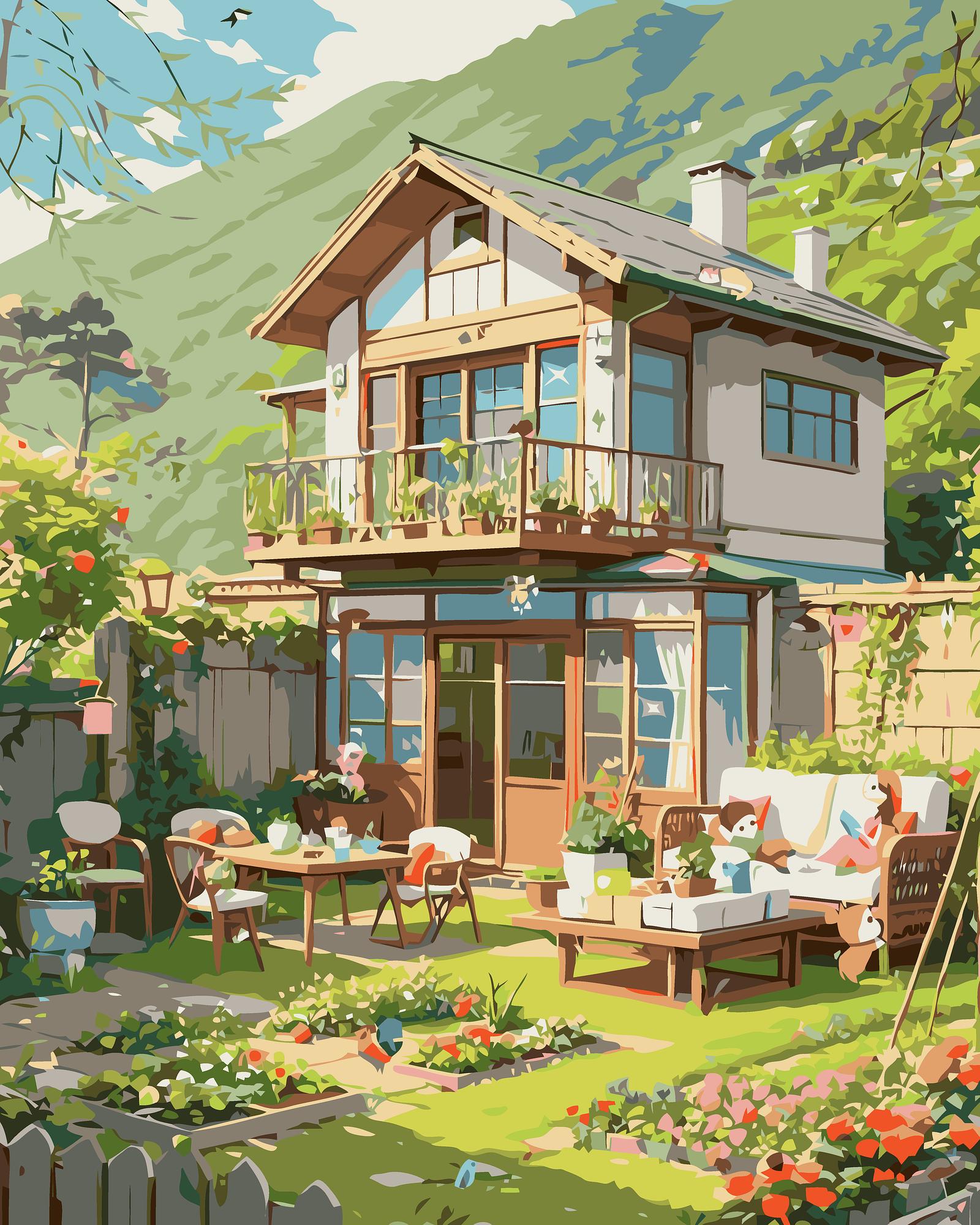 Mountain Cottage Studio | Paint By Numbers Kit