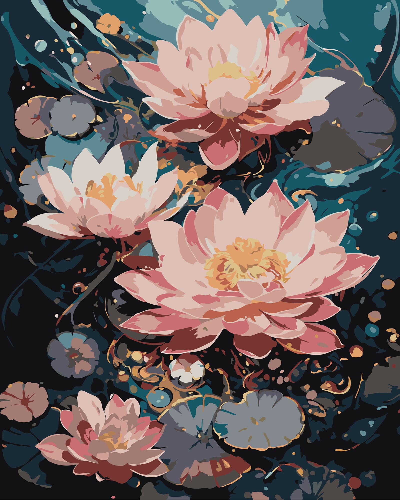 Lotus Water Garden | Paint By Numbers Kit