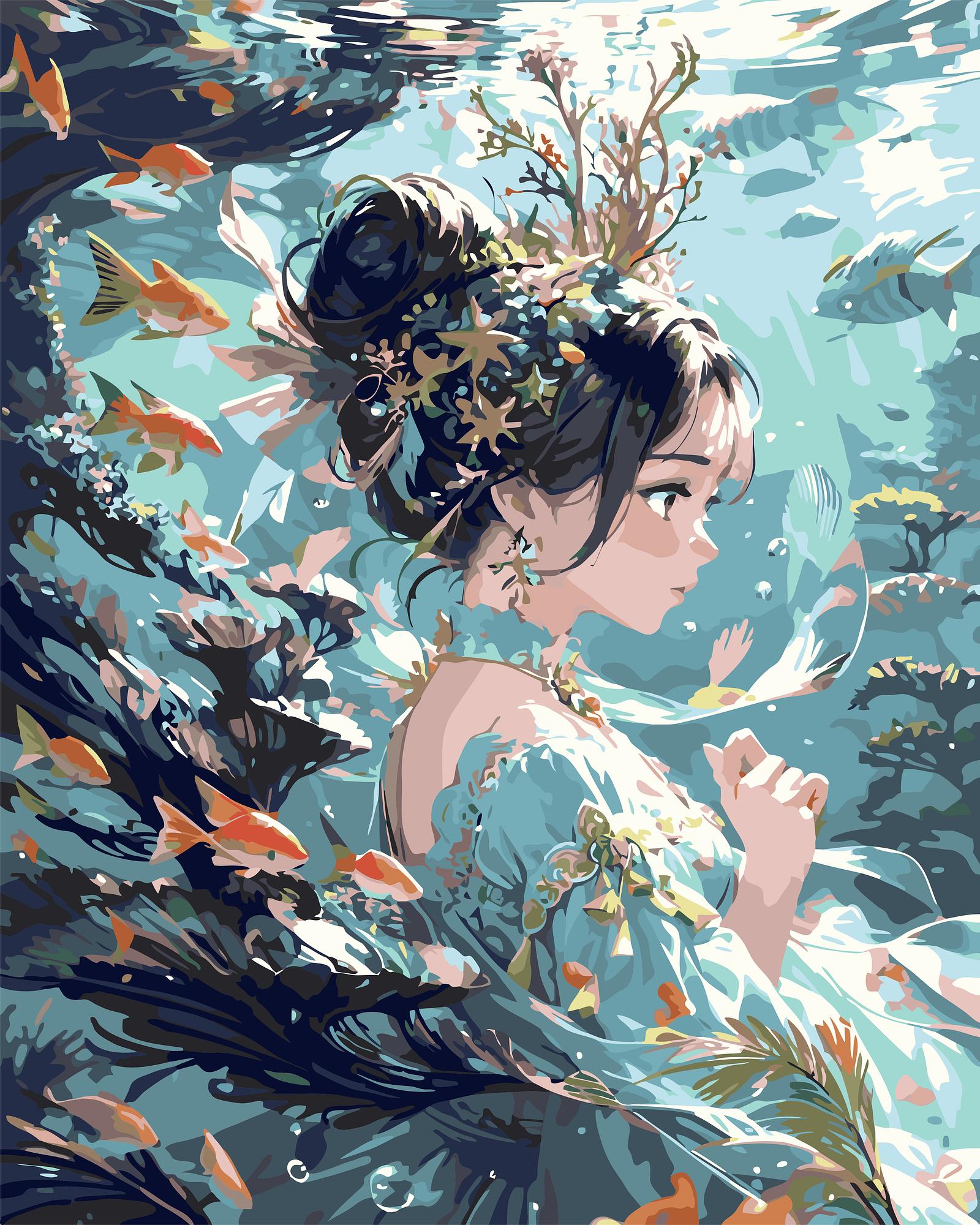 Underwater Girl Kit | Paint By Numbers Kit