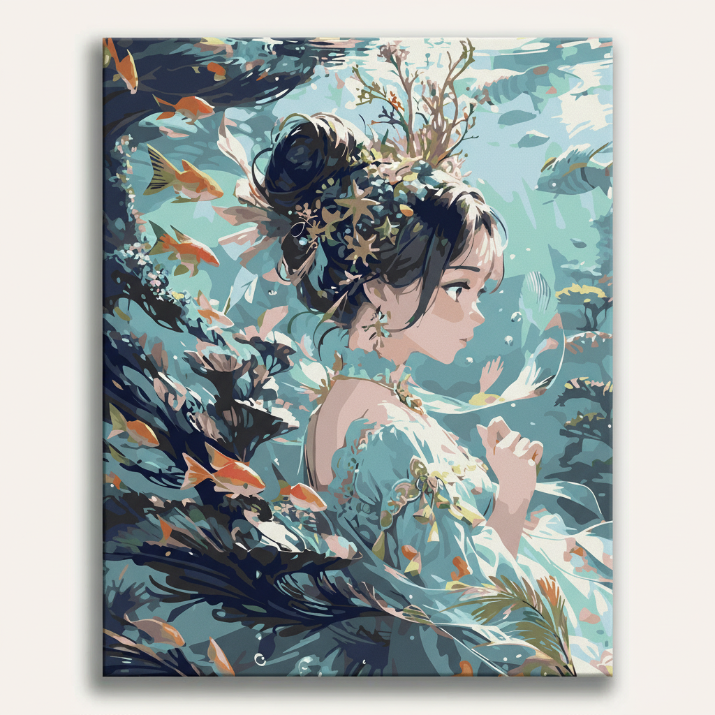 Underwater Girl Kit | Paint By Numbers Kit
