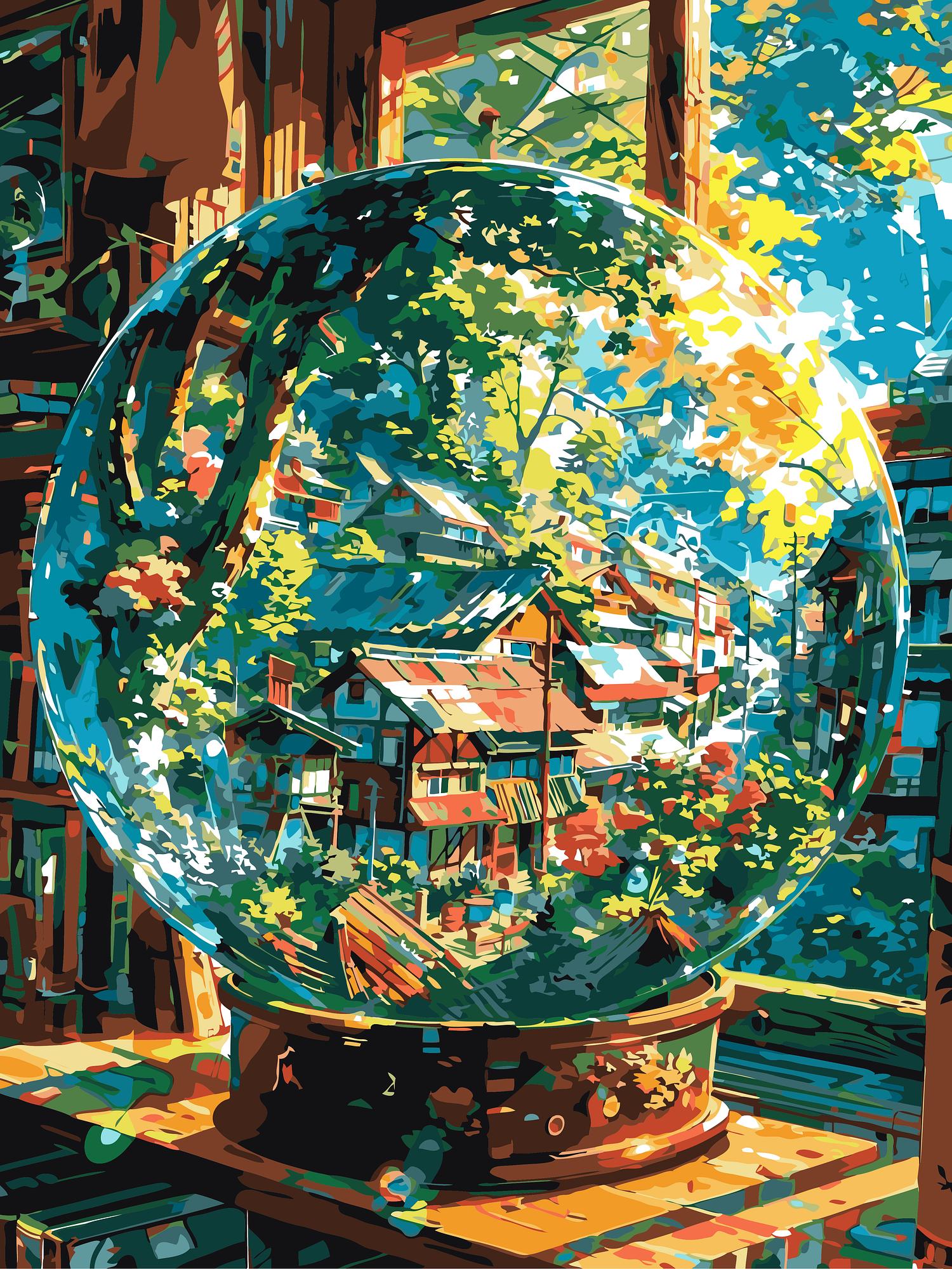 Forest Globe Vision | Paint By Numbers Kit