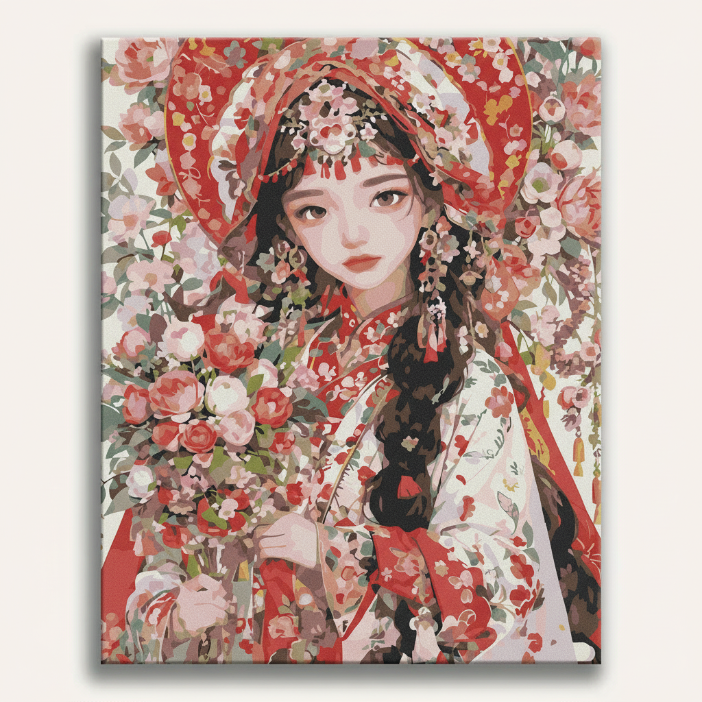 Floral Beauty Portrait | Paint By Numbers Kit