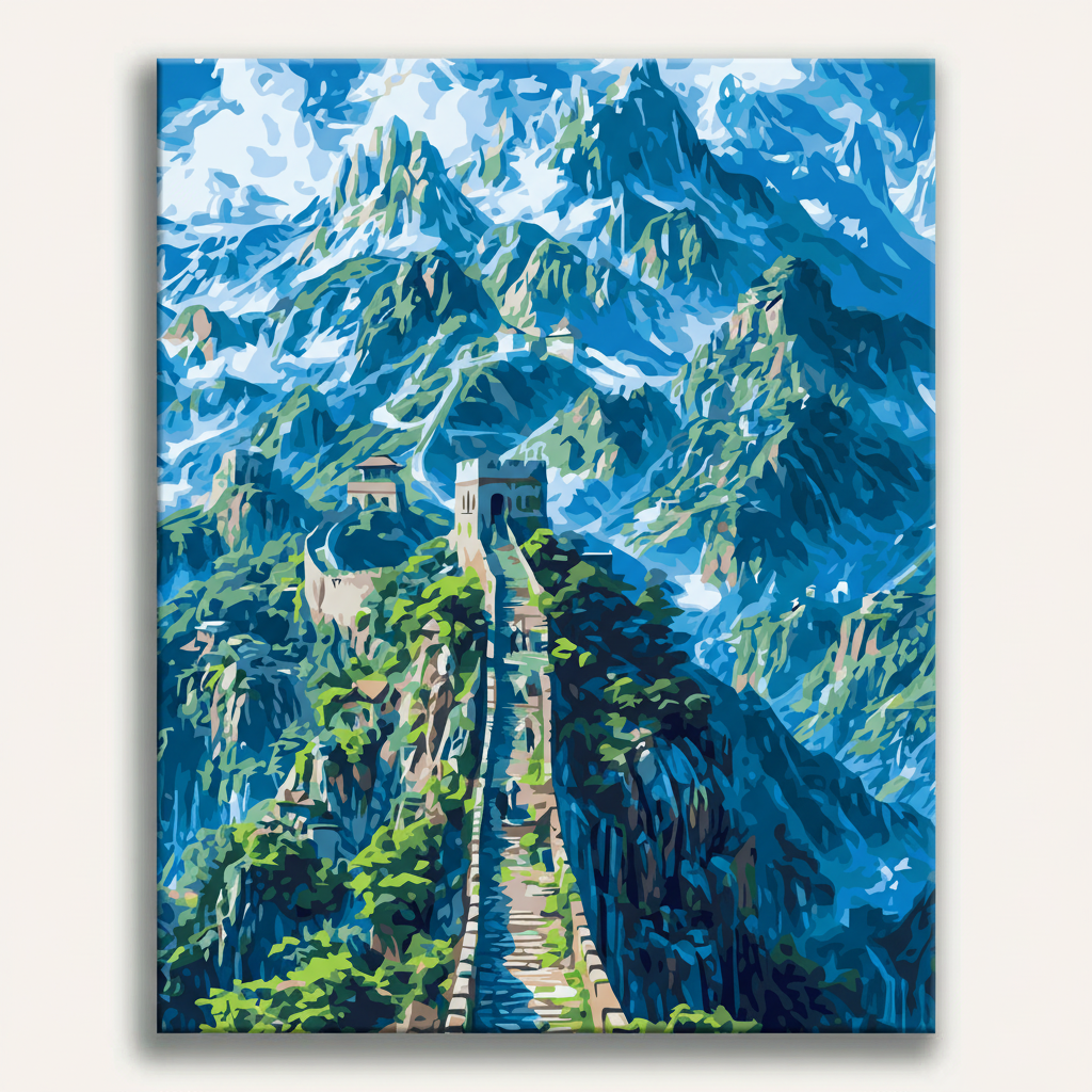 Mountain Castle Painting | Paint By Numbers Kit