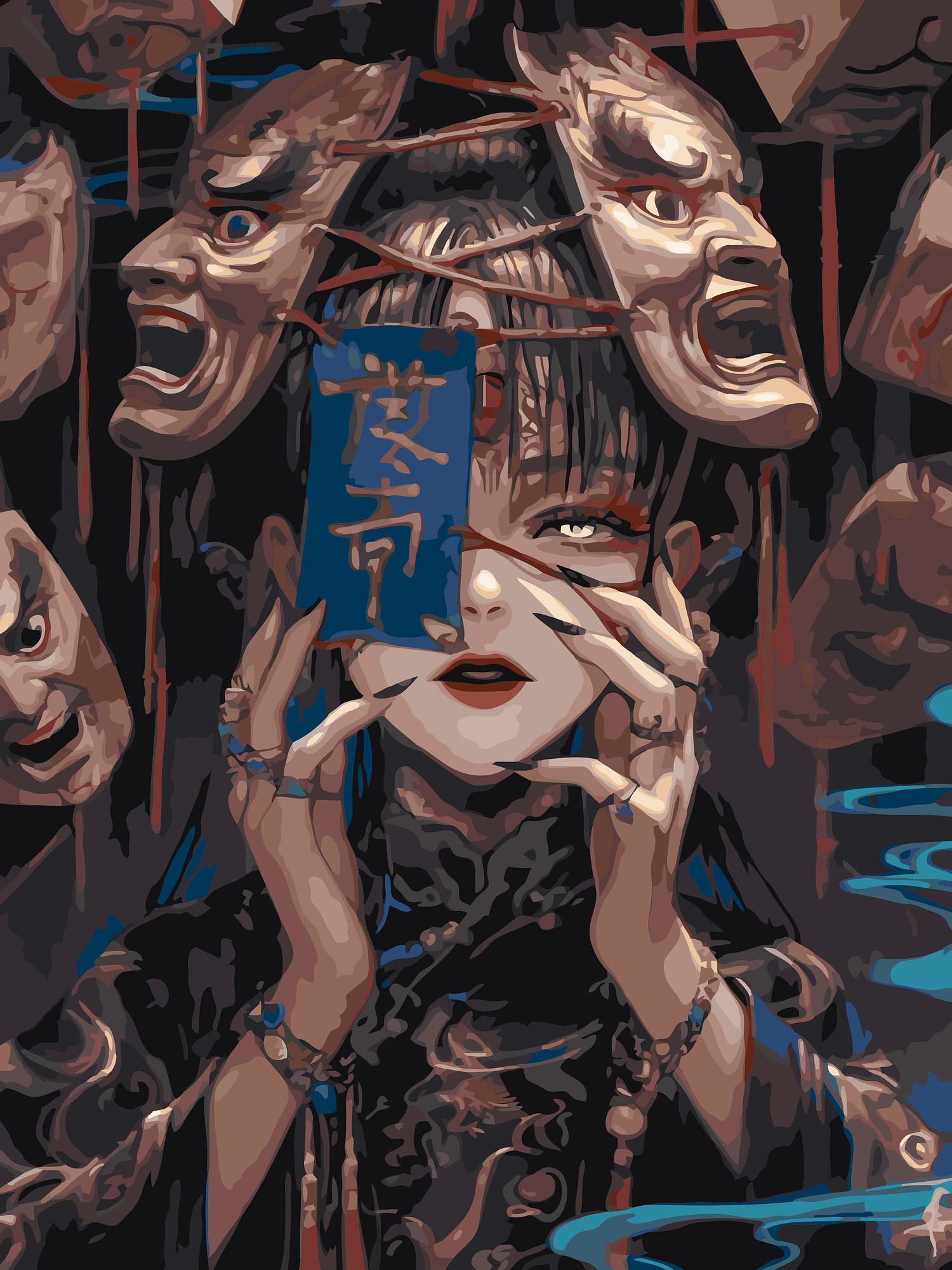 Surreal Portrait Painting | Paint By Numbers Kit