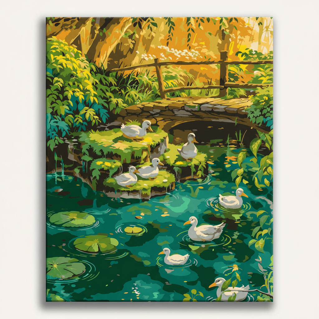Duck Pond Paradise | Paint By Numbers Kit