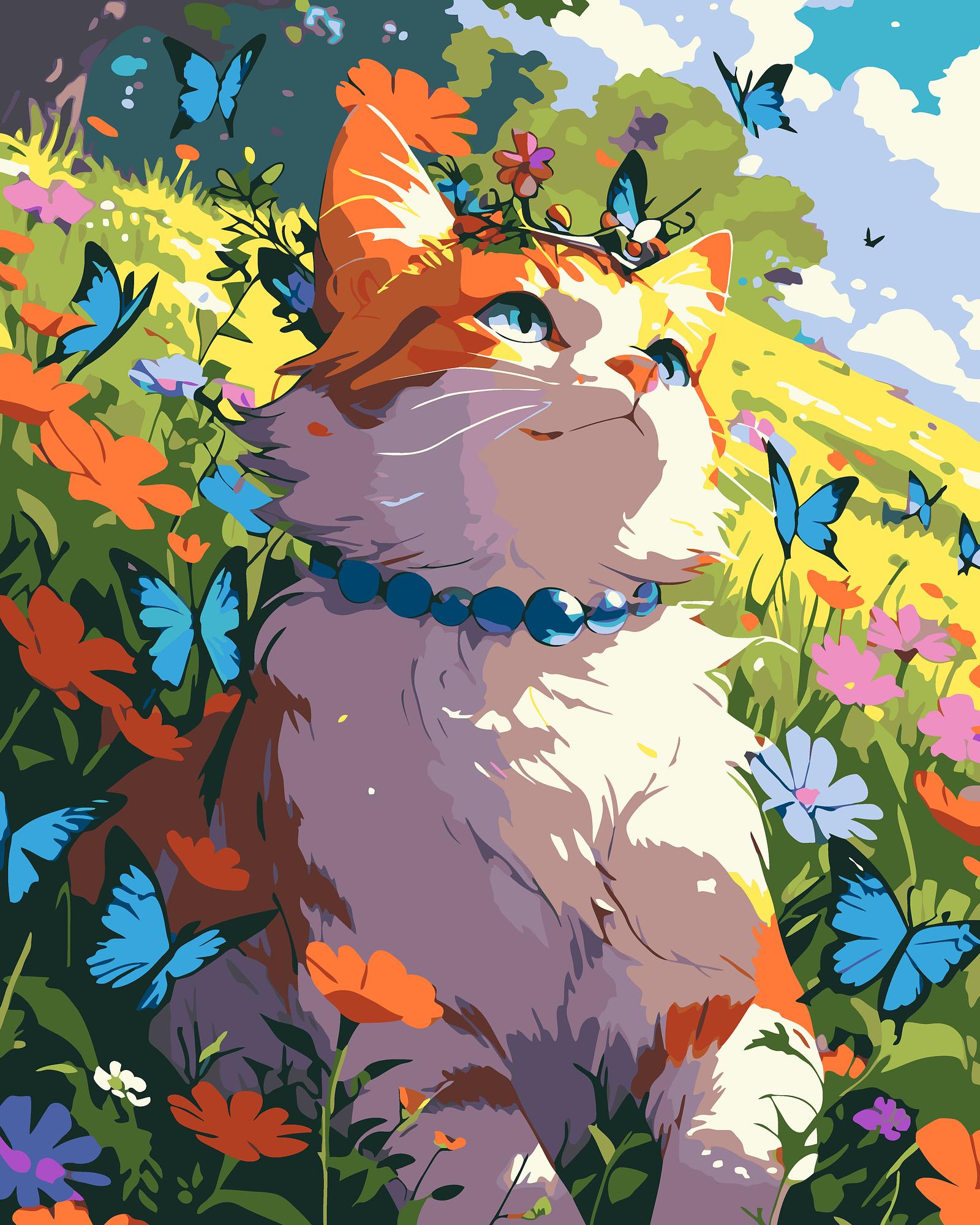 Cat Garden Paradise | Paint By Numbers Kit
