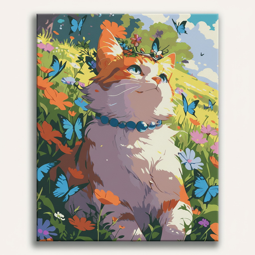 Cat Garden Paradise | Paint By Numbers Kit