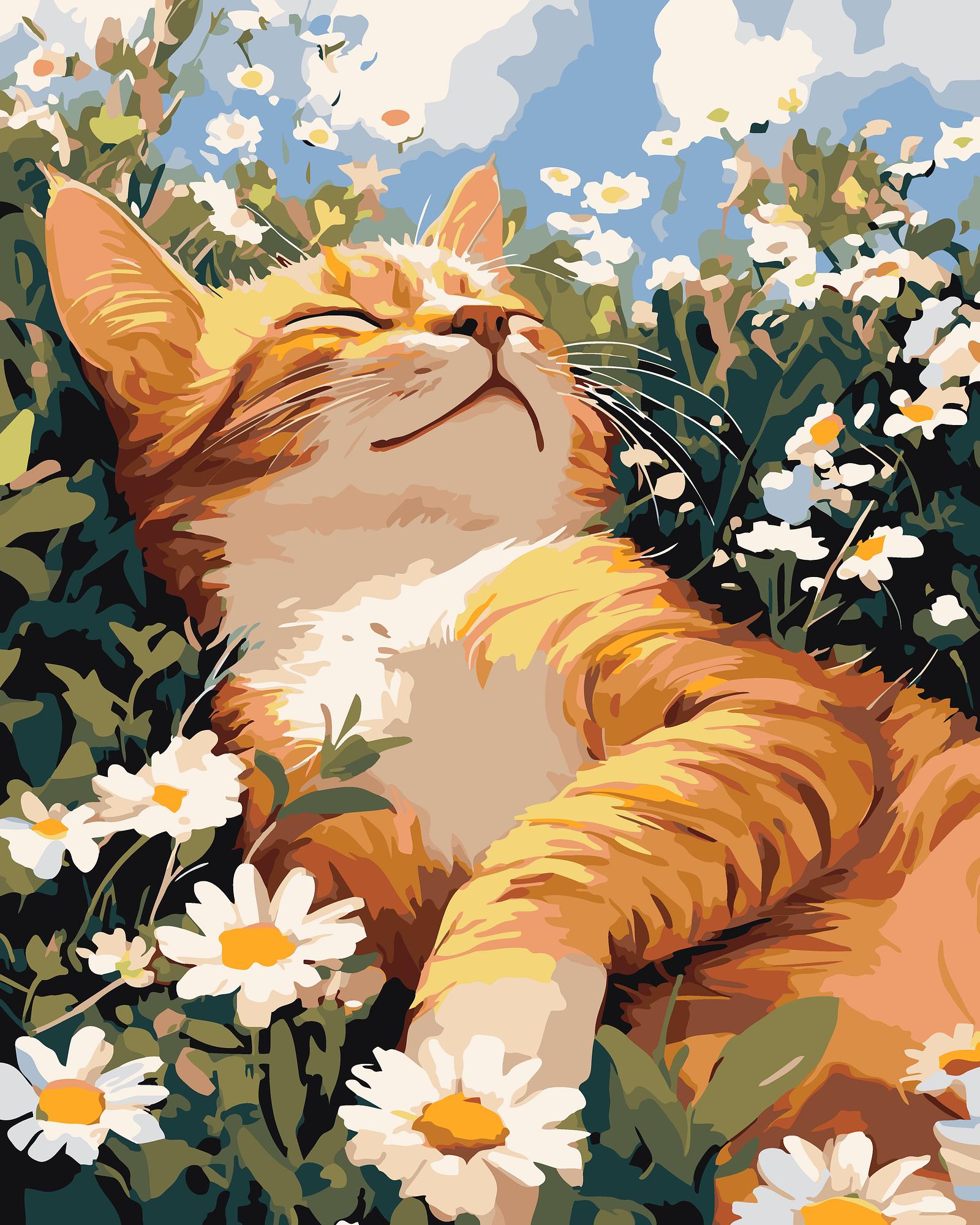 Blissful Cat Garden | Paint By Numbers Kit