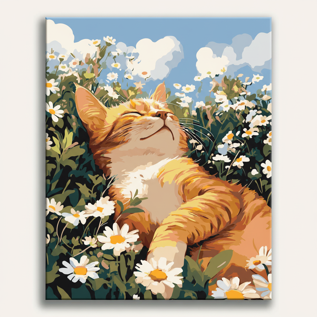 Blissful Cat Garden | Paint By Numbers Kit