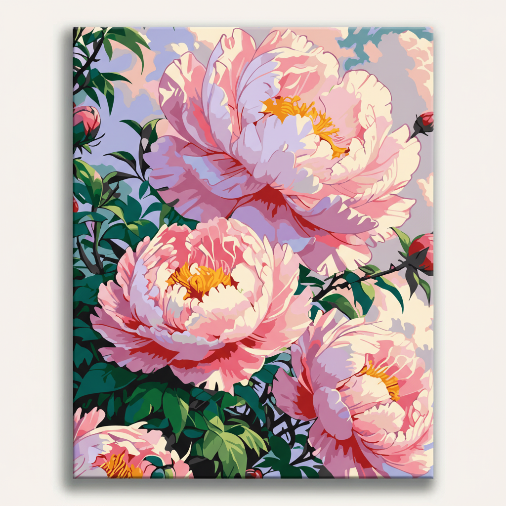 Peony Garden Painting | Paint By Numbers Kit