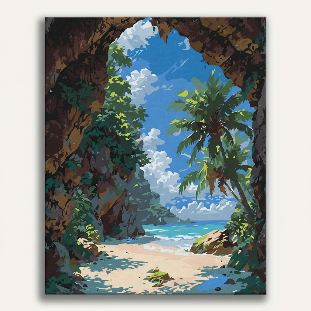 Tropical Cave Escape | Paint By Numbers Kit