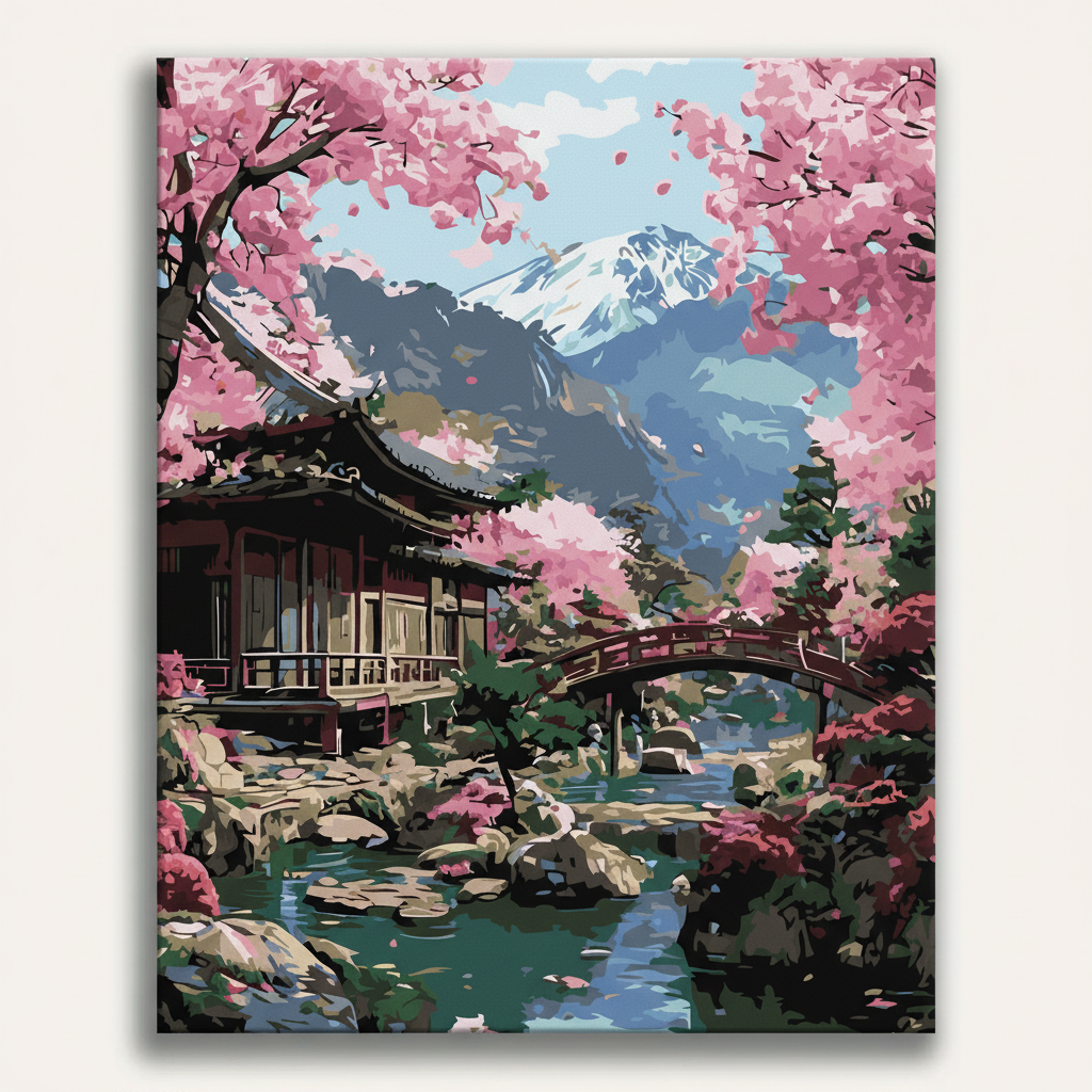 Sakura Mountain Retreat | Paint By Numbers Kit