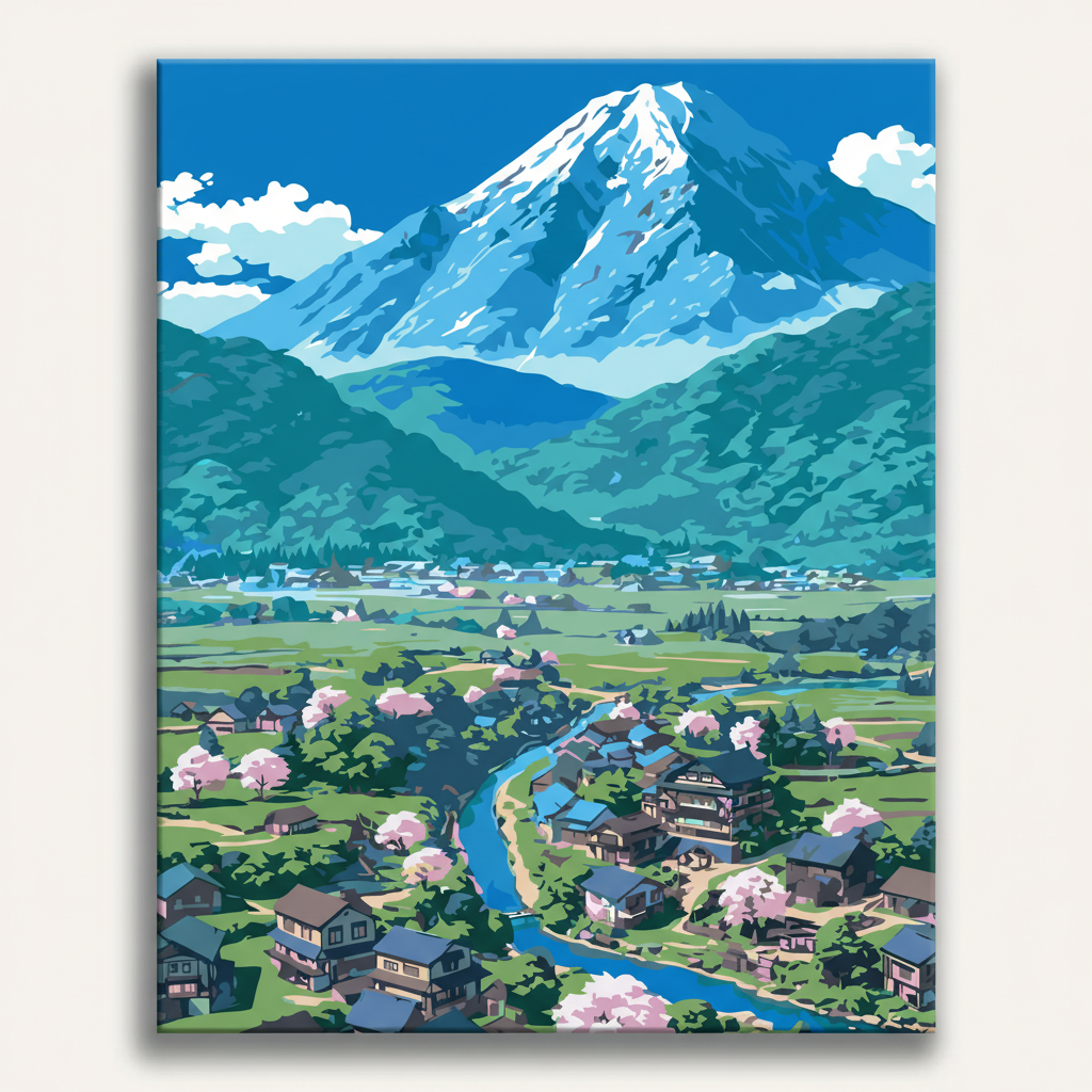 Mountain Valley Painting | Paint By Numbers Kit