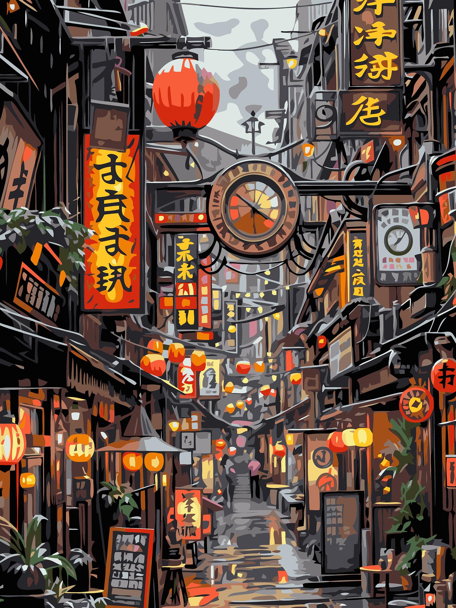 Japanese Alley | Paint By Numbers Kit