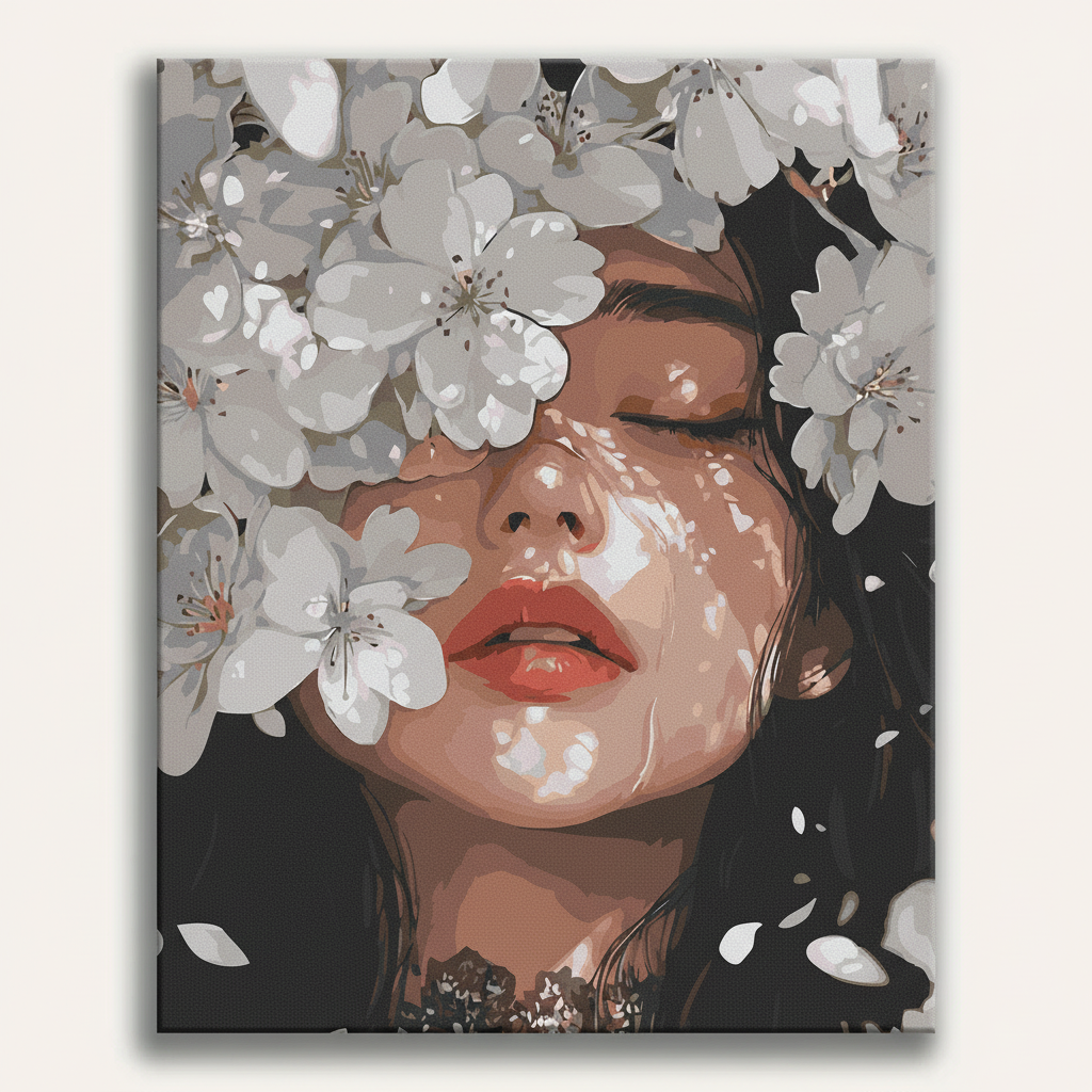 Floral Beauty Portrait | Paint By Numbers Kit