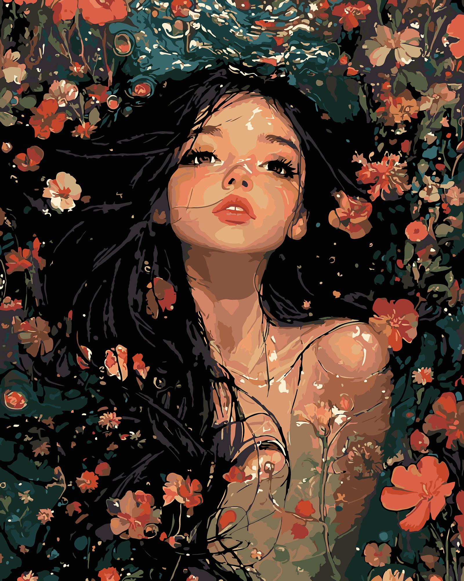 Underwater Floral Portrait | Paint By Numbers Kit