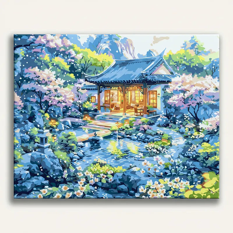 Japanese Garden Cottage | Paint By Numbers Kit