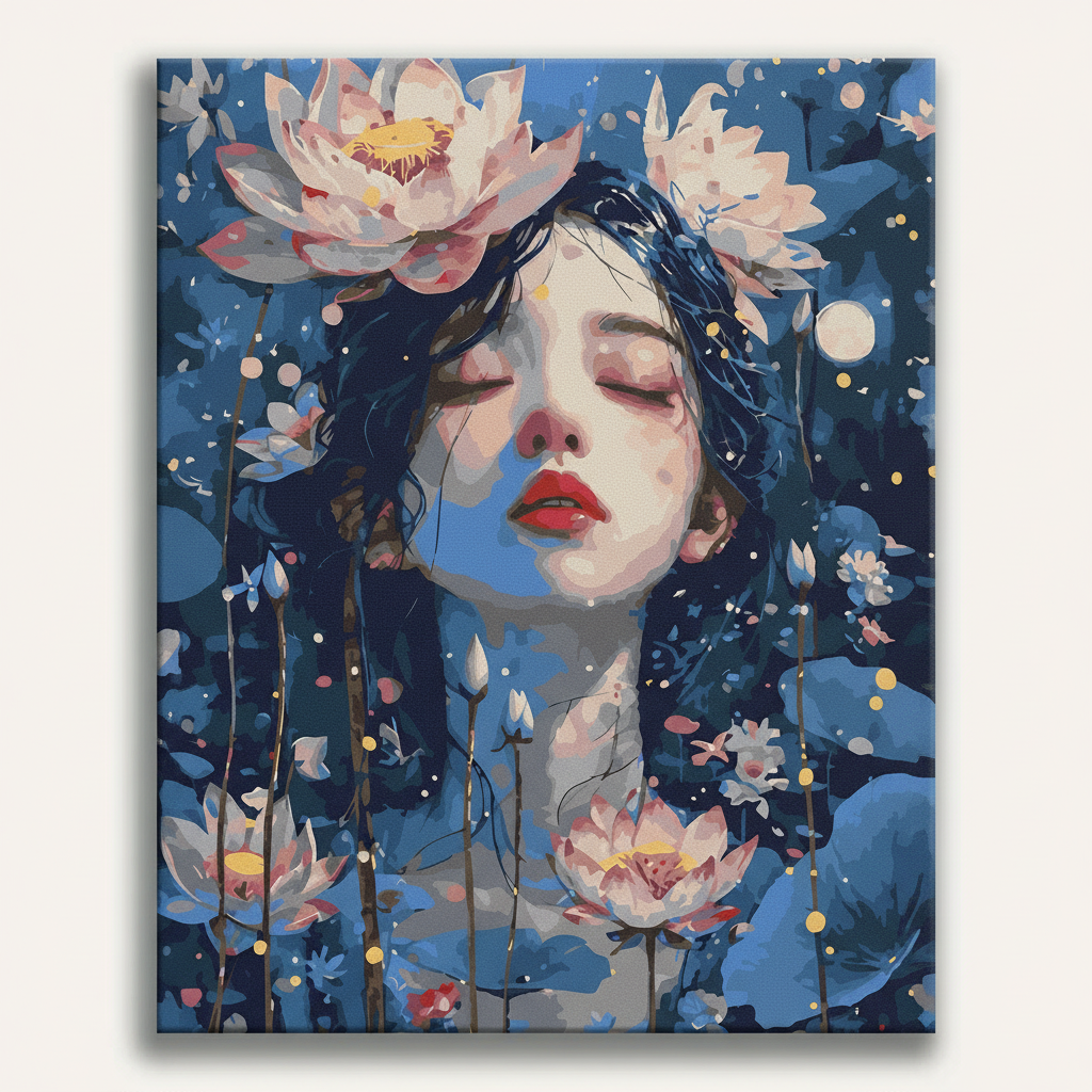 Lotus Dreams Portrait | Paint By Numbers Kit