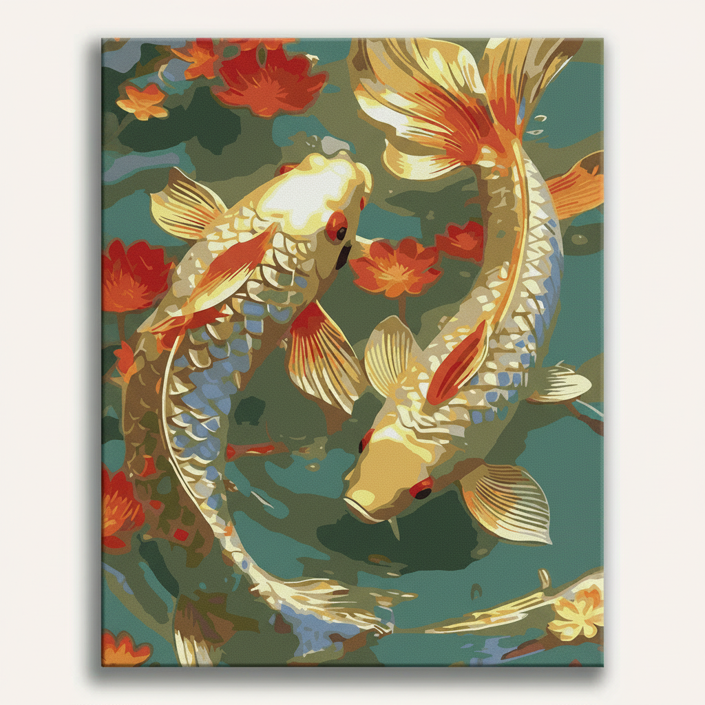 Golden Koi Fish | Paint By Numbers Kit