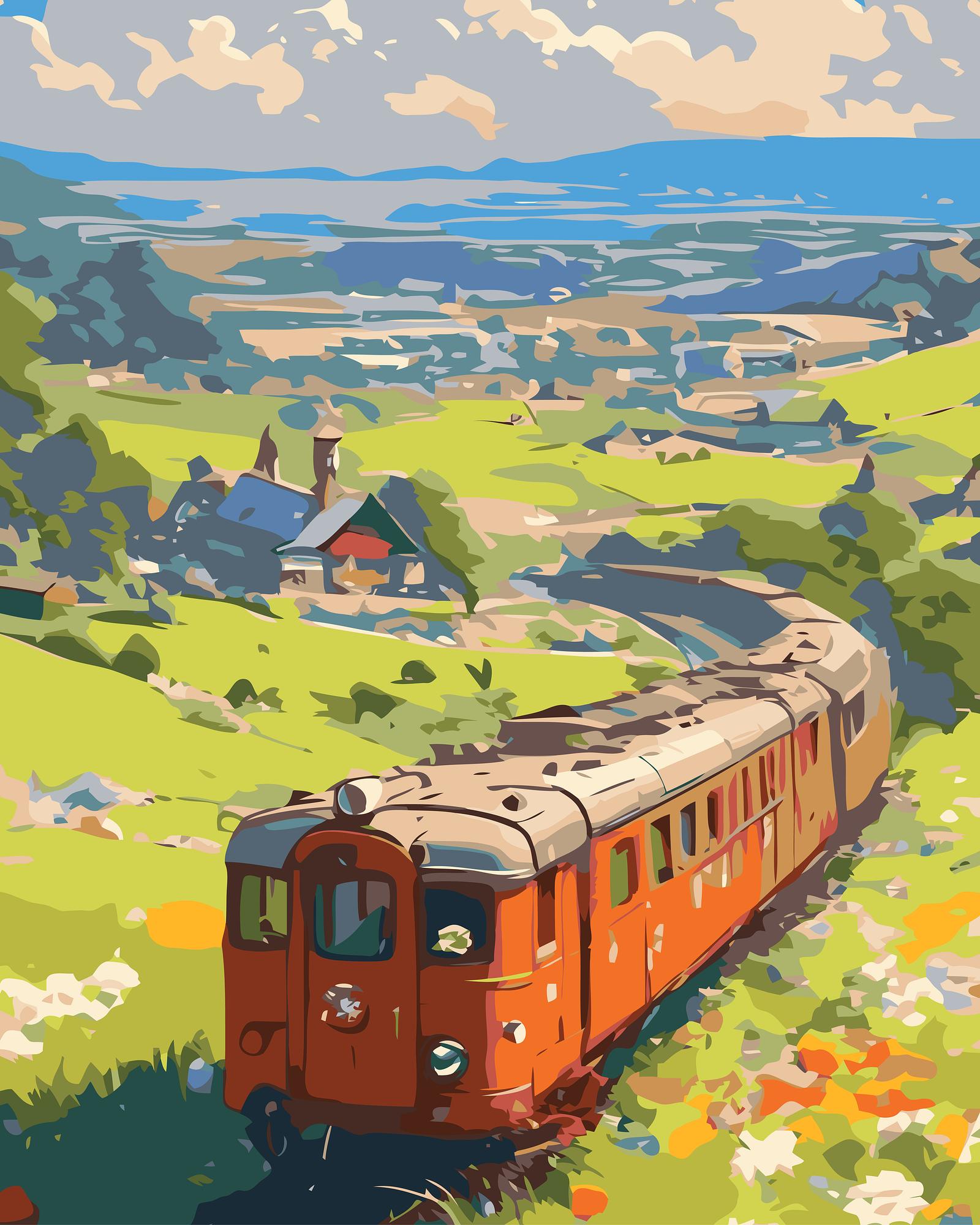 Countryside Train Journey | Paint By Numbers Kit