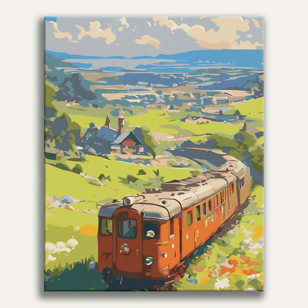 Countryside Train Journey | Paint By Numbers Kit
