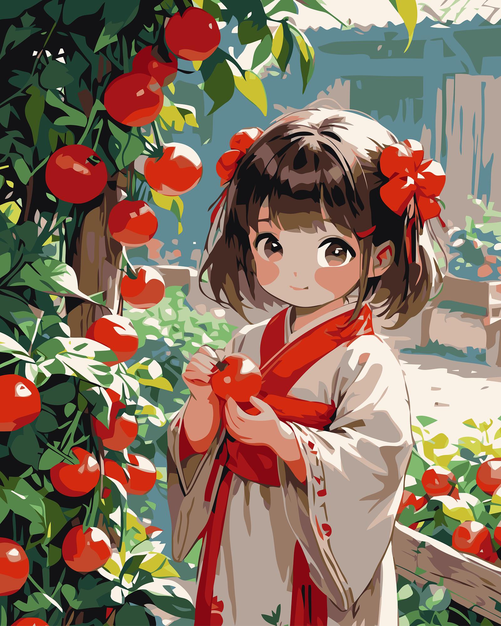 Apple Garden Anime | Paint By Numbers Kit